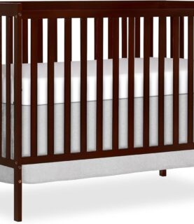 Dream On Me Synergy 5-in-1 Crib, Toddler Bed in Espresso | BSA Verified, ASTM & CPSC Tested, 3-Position Mattress Support, Converts to Toddler, Day and Full Size Bed, 50 Lb, Espresso